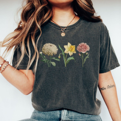 Vintage Begonia Flowers T-shirt