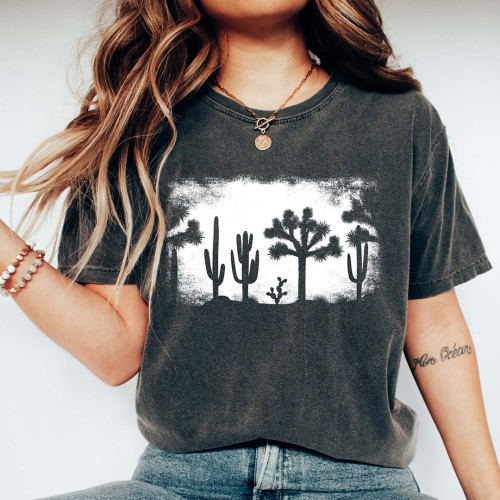 Vintage Nature Desert Silhouette- T-shirt