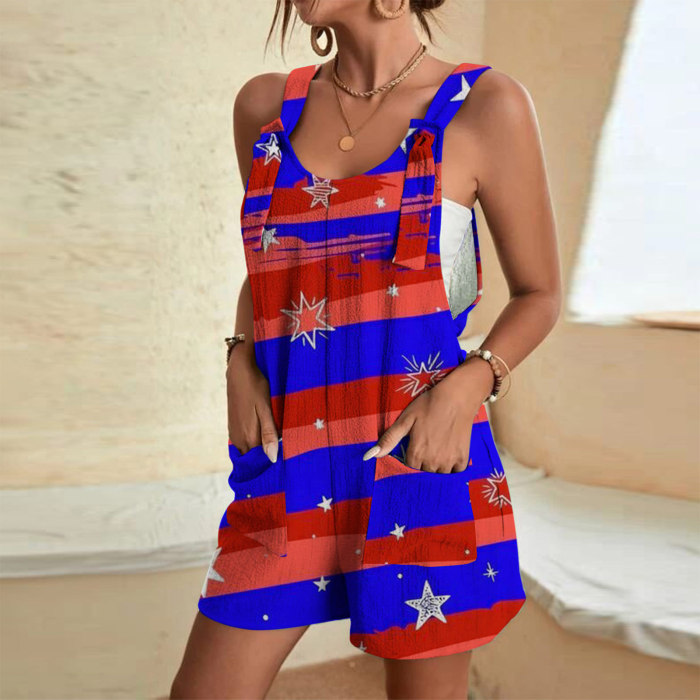 Independence Day summer casual ladies one-piece Pants