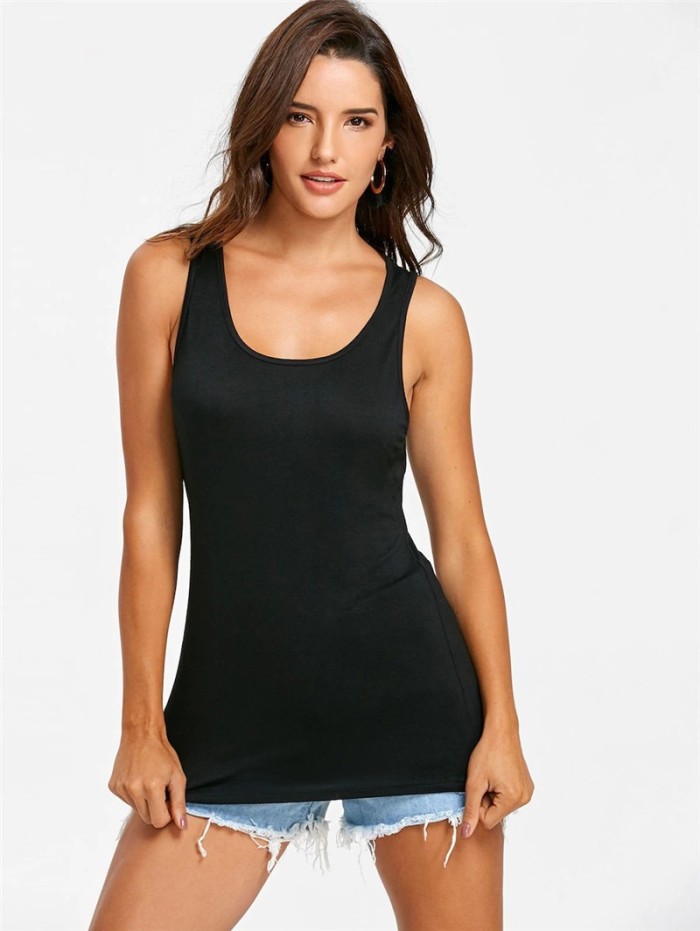Sexy Hollow Out Loose Tank Top Sports Sleeveless Top