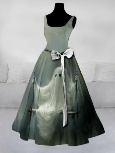 Ghost Ladies Print Dress