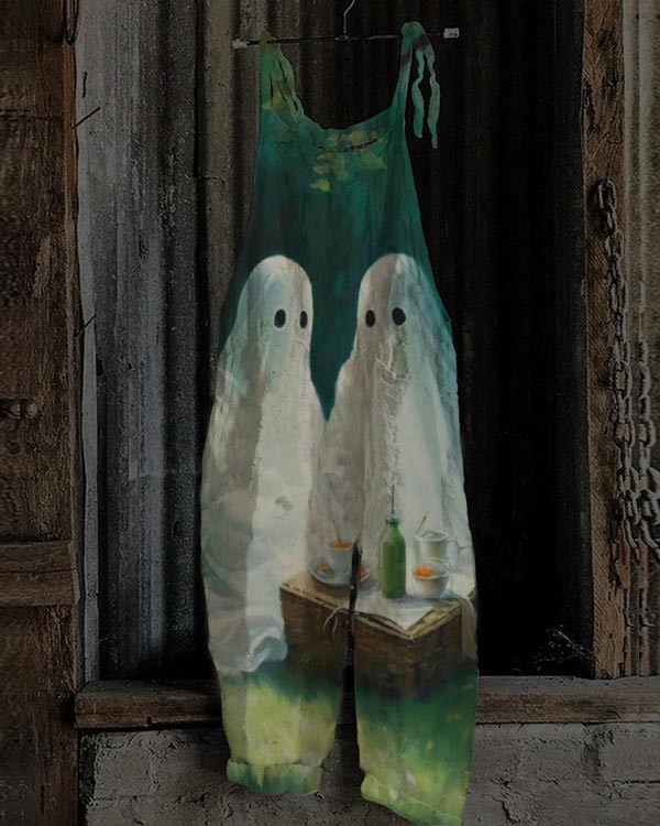 Women's Forest Ghost Art Print Jumpsuit