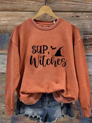 Vintage Sup Witches Long Sleeve Sweatshirt