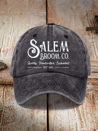 Salem Broom Co Quality Handcrafted Enchanted Est 1692 Sun Hat