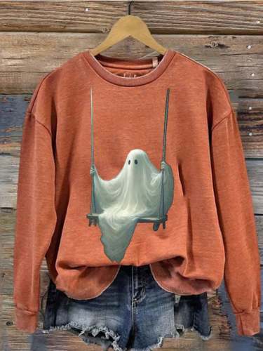 Halloween Women's Printed Long Sleeve Sweatshirt
