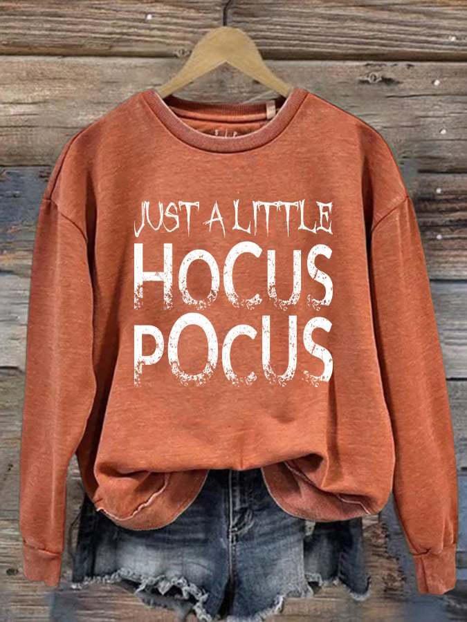 Women'S Just A Little Hocus Pocus Print Sweatshirt