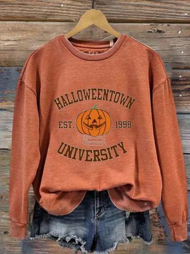 Women's Halloween Print Casual Sweater