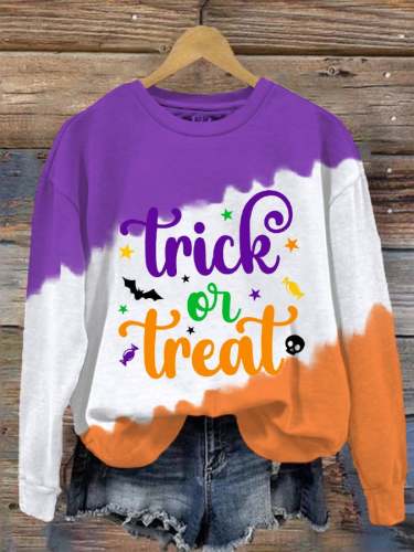 Women's Halloween trick or treat sweatshirt