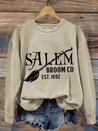 Women's Halloween Salem Broom Co EST.1692 Casual Sweatshirt