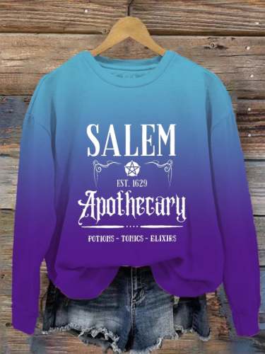 Women's Salem Apothecary Print Casual Sweatshirt