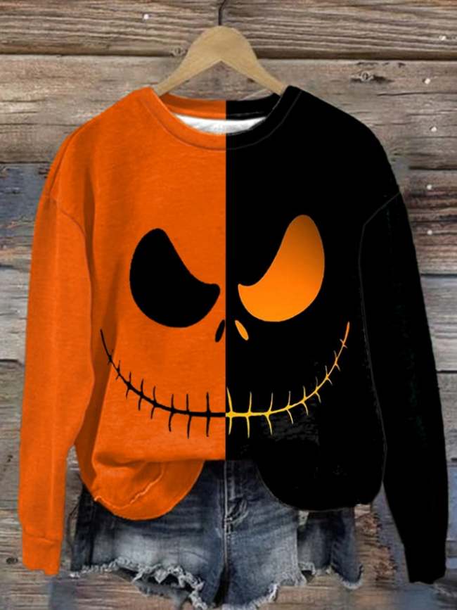 Halloween  Women's Printed Long Sleeve Sweatshirt