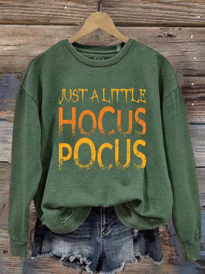 Women'S Just A Little Hocus Pocus Print Sweatshirt
