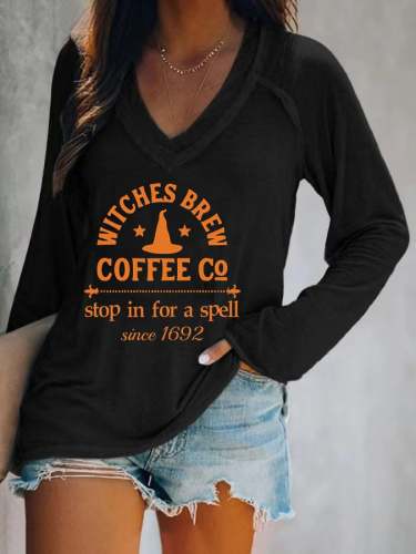 Women's Witches Brew Print Long Sleeve T-Shirt