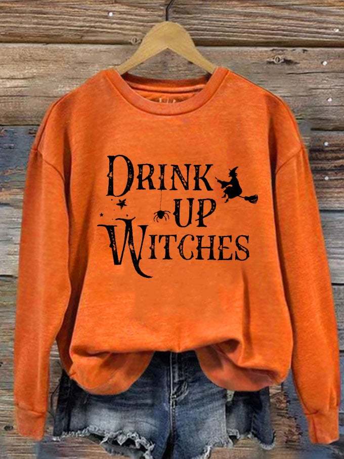 Women's Drink Up Witches Casual Sweatshirt