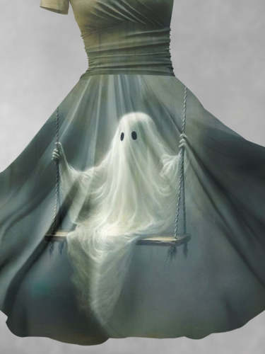 Women's Ghost Art Maxi Dress