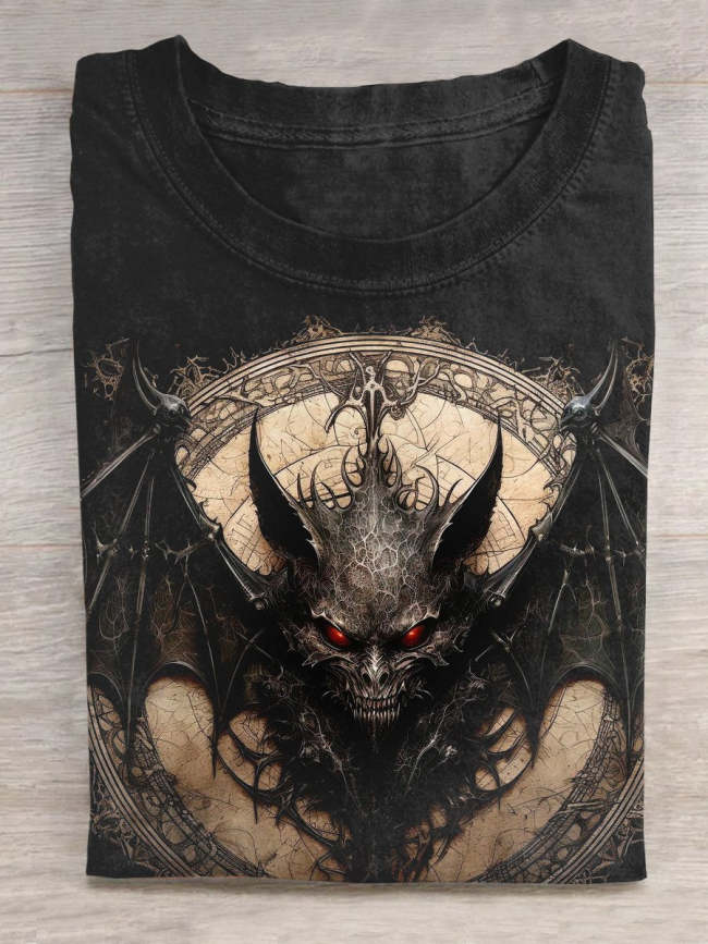 Bat Reaper Gothic Art Halloween T-shirt