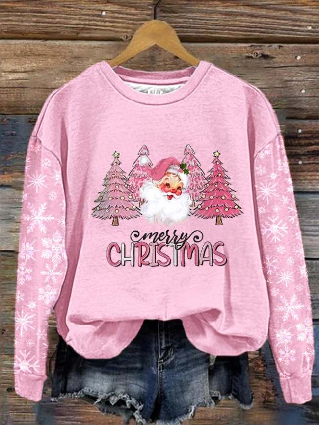 Women's Merry Christmas Print Casual Sweatshirt