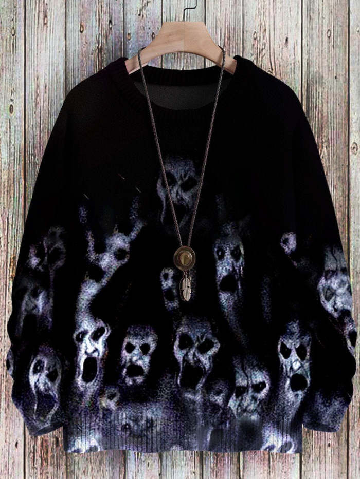 Halloween  Print Pullover Knitted Sweater