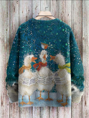 Christmas Vintage Print Sweater