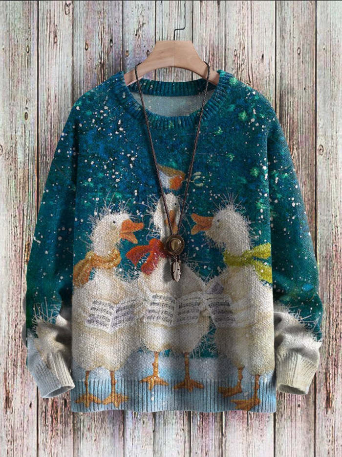 Christmas Vintage Print Sweater
