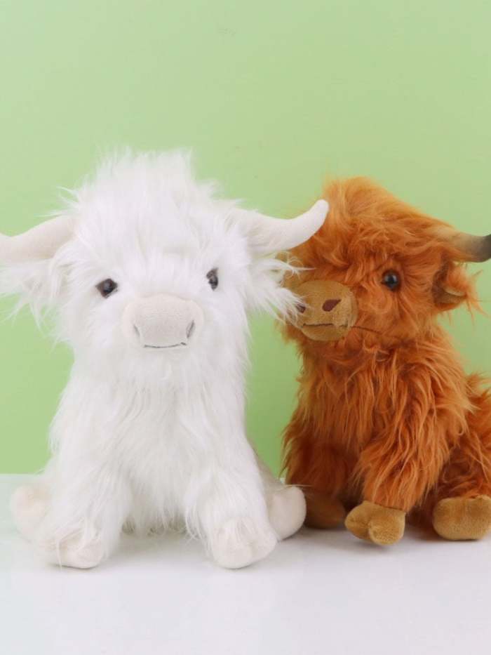 🔥Handmade🔥Eco-Friendly Scottish Highland Cow Soft Plush Toy