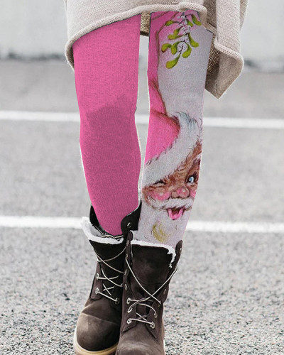 Pink Santa Leggings