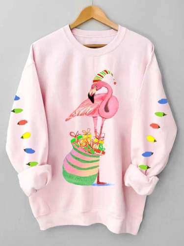 Women's Christmas Flamingo Sweatshirt