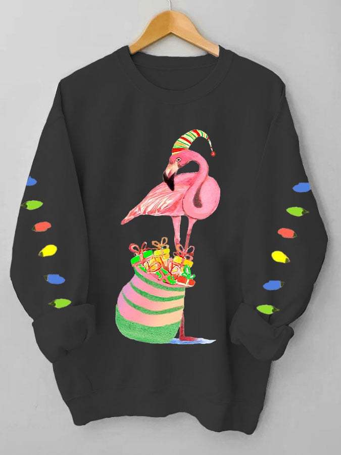 Women's Christmas Flamingo Sweatshirt
