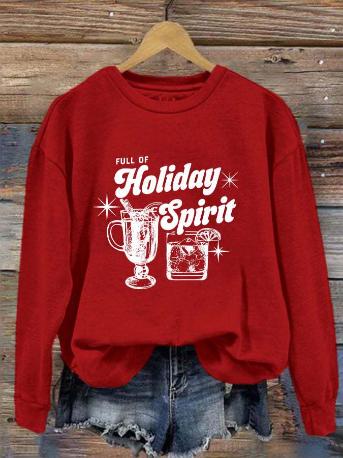 Women's Christmas 'Full of Holiday Spirit' Print Sweatshirt