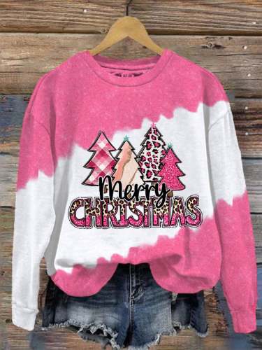 Women's merry christmas print sweatshirt