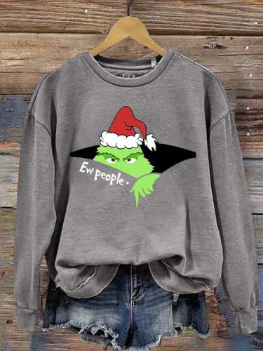 Women's Christmas Hat EW People Sweatshirt