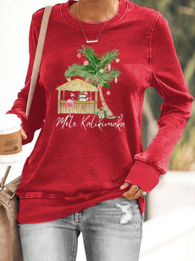 Women's Mele Kalikimaka Hawaii Christmas Sweatshirt