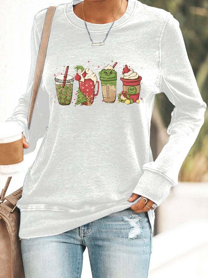 Women's Grinch Christmas Coffee Sweatshirt