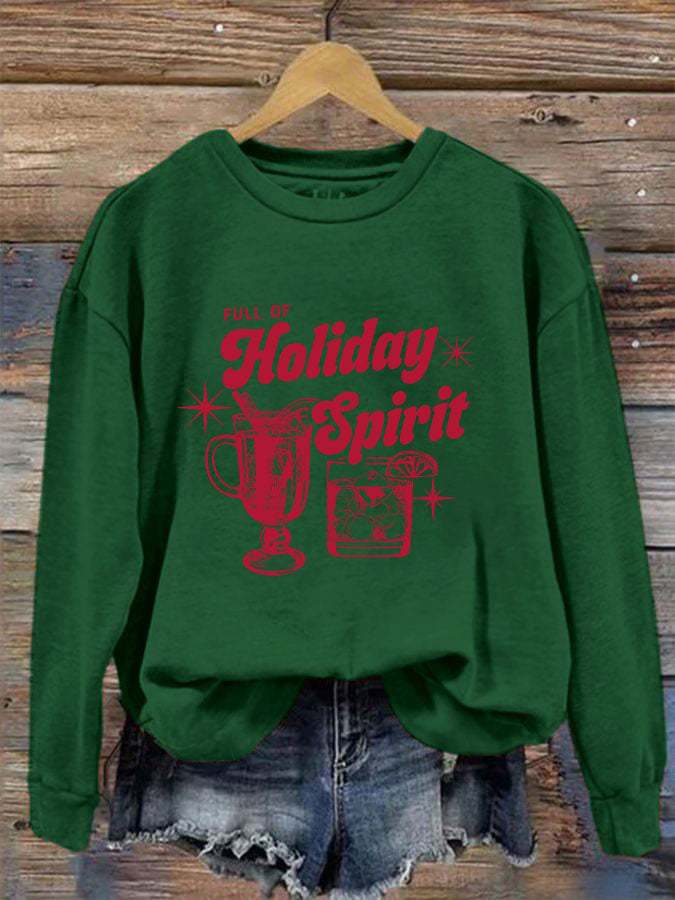 Women's Christmas 'Full of Holiday Spirit' Print Sweatshirt