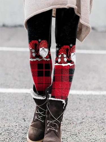 Women's Casual Midget Plaid Print Leggings