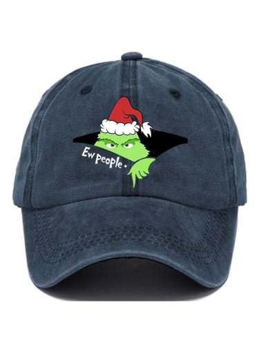 Unisex Christmas Cartoon Character EW People Print Hat