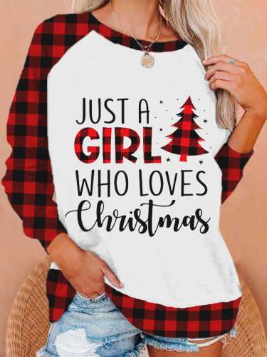 Women's Just A Girl Who Loves Christmas Sweatshirt