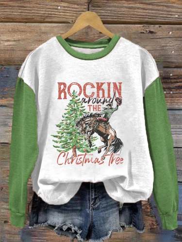 Women's Rockin Around The Christmas Tree Sweatshirt