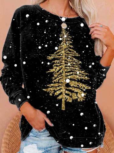 Women's Christmas Casual Printed Long Sleeve Sweatshirt
