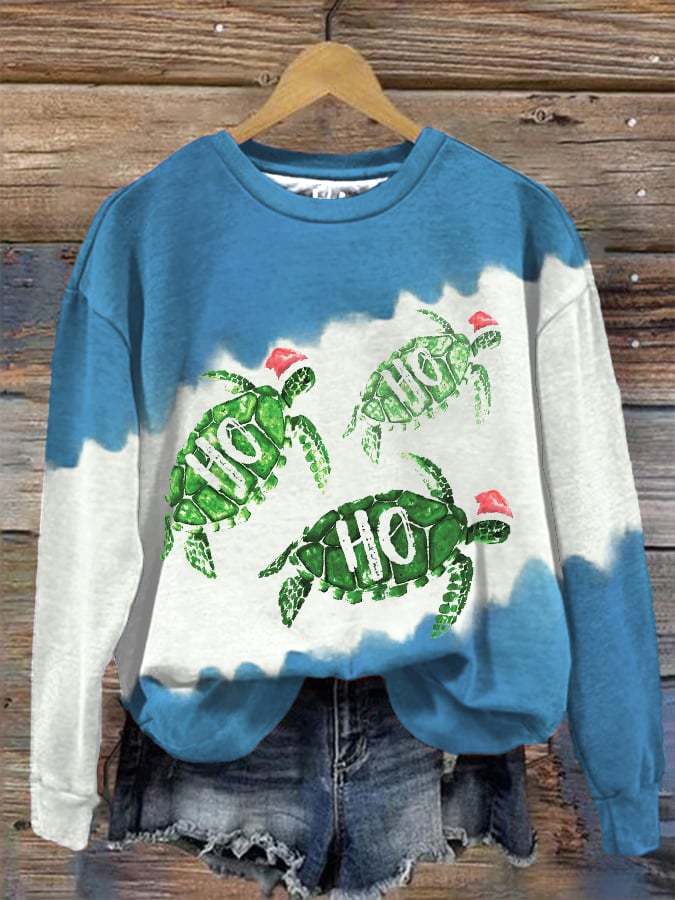 Women's Merry Christmas Turtle Sweatshirt