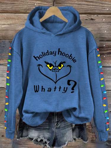 Women's Holiday Hoobie Whatty? Print Hoodie