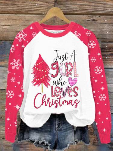 Women's Just A Girl Who Loves Christmas Sweatshirt