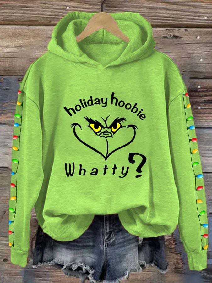 Women's Holiday Hoobie Whatty? Print Hoodie