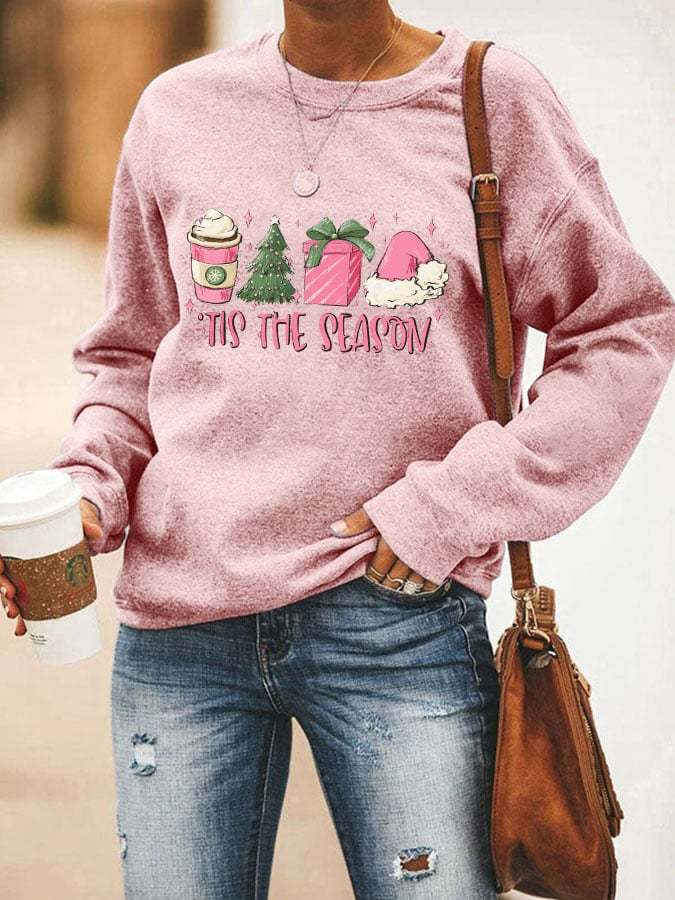 Women's Christmas 'Tis The Season' Print Sweatshirt