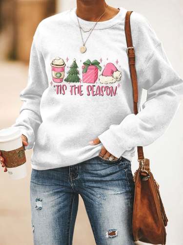 Women's Christmas 'Tis The Season' Print Sweatshirt