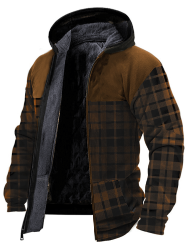 Casual Retro Western Style Printed Fleece Jacket