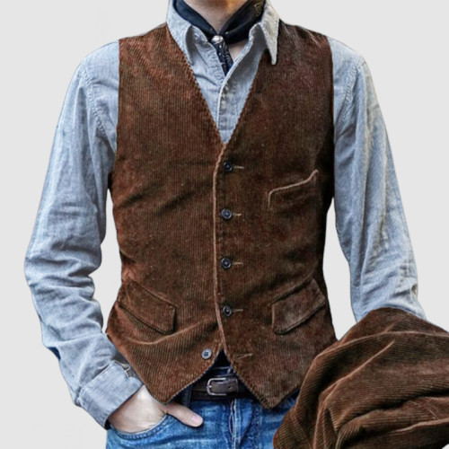 Men's Vintage Corduroy Sleeveless Vest(NEW)
