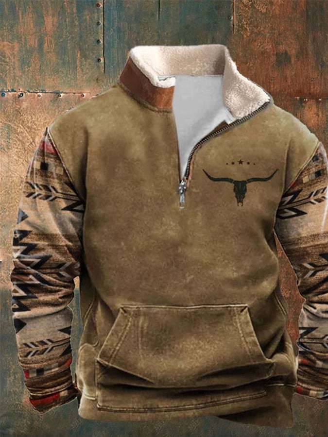 Casual Zipper Stand Collar Long Sleeve Sweatshirt