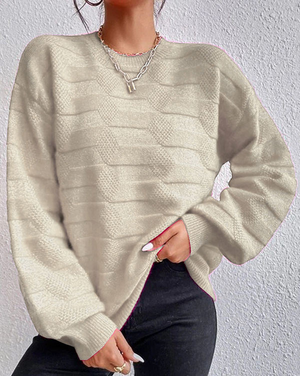 Solid Color Simple Street Sweater