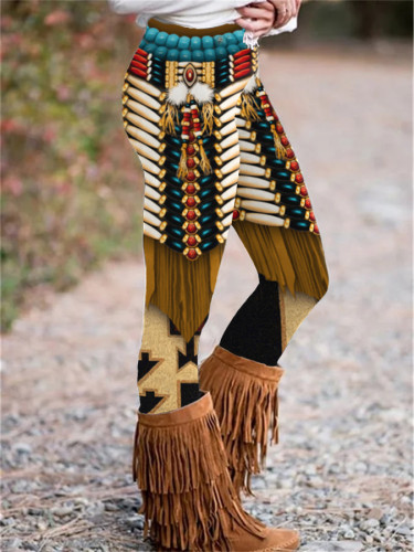 Tribal Retro Print Leggings